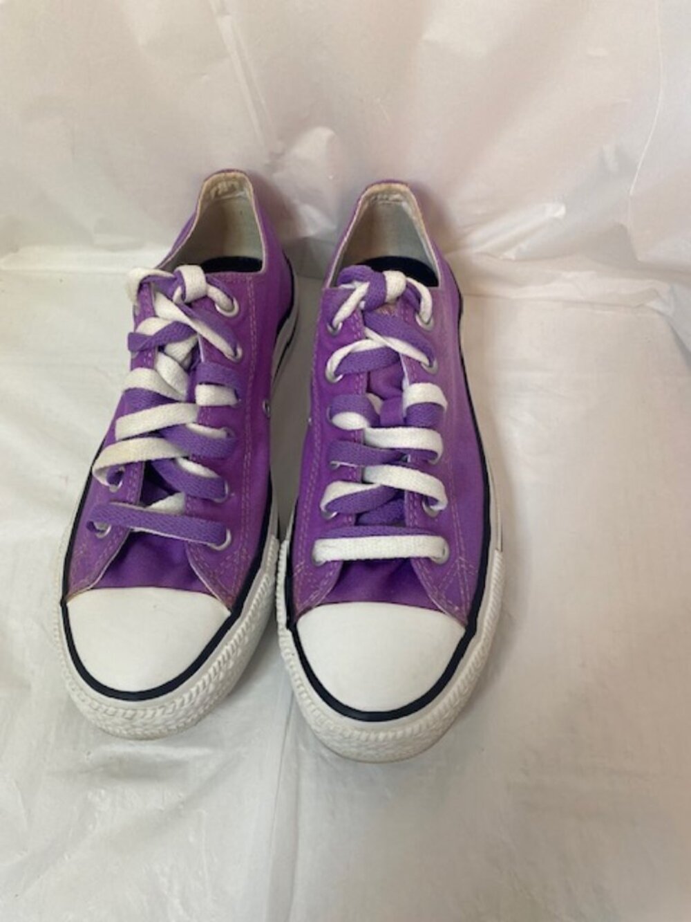Converse All-Star Low Top Sneakers Double Tongue, Purple,  Women's size 7